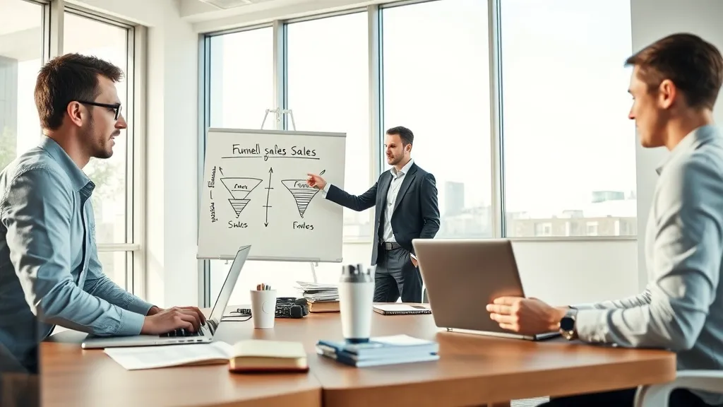Equipe de vendas discutindo atribuição de leads em reunião